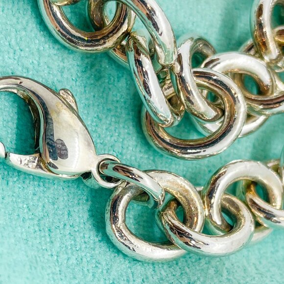 Tiffany & Co. Blank Engravable Heart Pendant Necklace Sterling Silver 16" - Picture 9 of 13